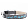 Hemp Dog Collar - Personalised Classic Embroidered, Metal or Plastic Buckle