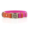 Personalised Hemp & Leather Dog Collar – Laser Engraved Buckle, Double-Layer Hemp Webbing