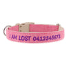 Personalised Dog Collar – Embroidered Hemp | Eco-Friendly with Metal or Plastic Buckle