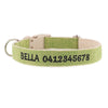 Personalised Dog Collar – Embroidered Hemp | Eco-Friendly with Metal or Plastic Buckle
