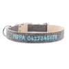 Personalised Dog Collar – Embroidered Hemp | Eco-Friendly with Metal or Plastic Buckle