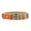 Personalised Hemp & Leather Dog Collar – Laser Engraved Buckle, Double-Layer Hemp Webbing