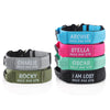 Personalised Tactical Dog Collar – Printed ID Patch with Leather Handle | Reflective Heavy-Duty