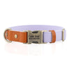 Personalised Hemp & Leather Dog Collar – Laser Engraved Buckle, Double-Layer Hemp Webbing