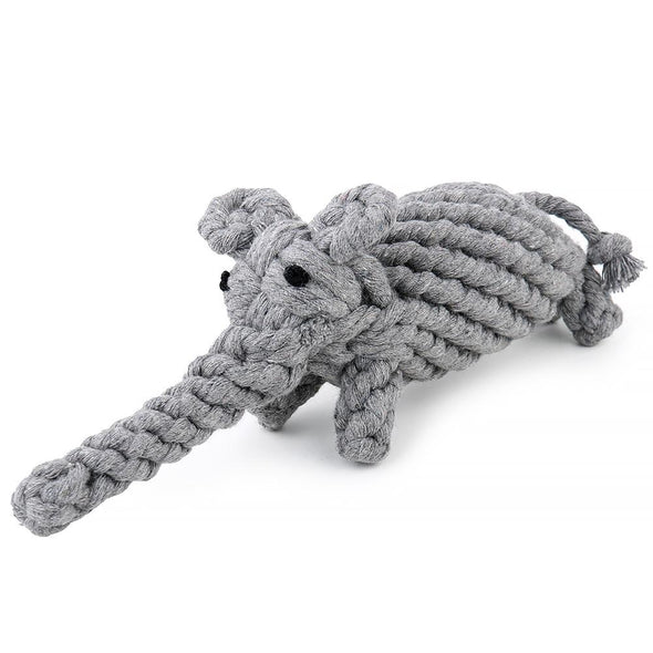Dog Rope Toy -  Elephant in Yellow or Grey