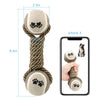 Rope Dumbell Dog Chew Toy - Tennis Ball