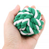 Rope Ball Fetch Toy - Green & White