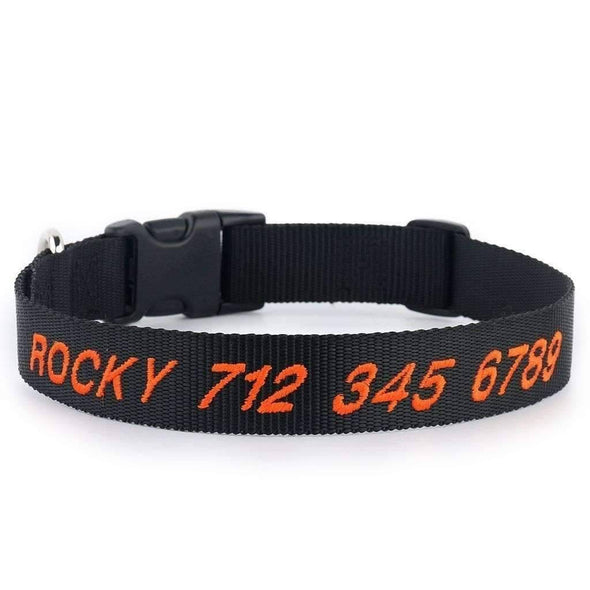 Personalised Dog Collar – Embroidered Nylon | Classic Everyday ID